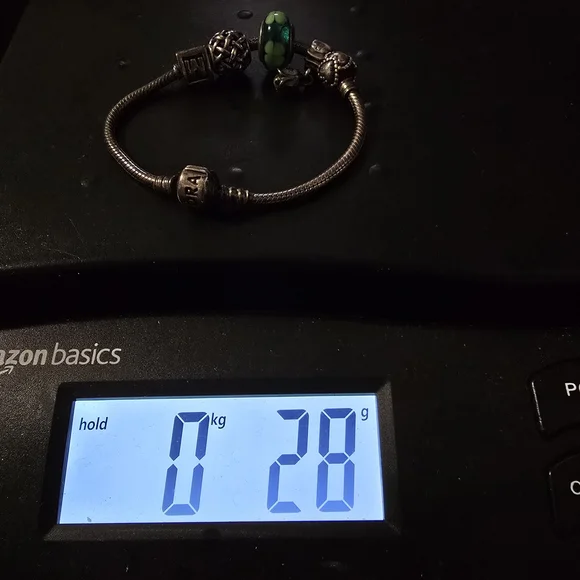 Pandora Silver Bracelet with Green Charm - Picture 10 of 10